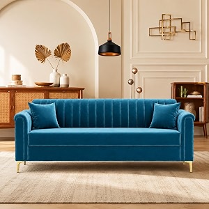 FURNY Dorano 3 Seater Fabric Sofa Set