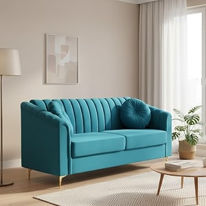 FURNY Dorino 2 Seater Fabric Sofa Set