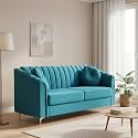 FURNY Dorino 2 Seater Fabric Sofa Set