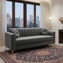 FURNY Dorino 3 Seater Fabric Sofa Set