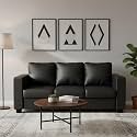 FURNY Hirloy 3 Seater Leatherette Sofa Set
