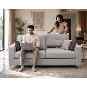 FURNY Lean Luxury 3 Seater Lounger Sofa