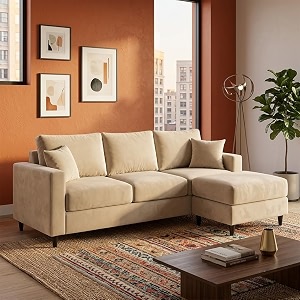 FURNY Luxury Conva 3 Seater Sofa Set