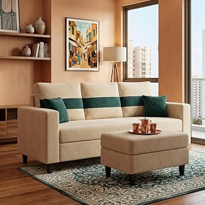 FURNY Luxury Conva 4 Seater Sofa Set