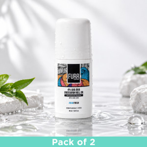 furr 4 aha bha underarm roll-on with long-lasting fresh aqua fragrance deodorant roll-on - for men  women 80 ml pack of 2