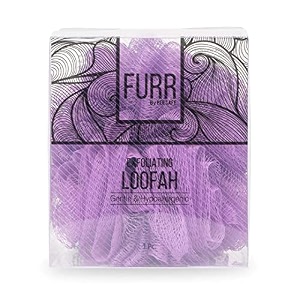furr by pee safe exfoliating loofah  gentle amp hypoallergenic 1n purple