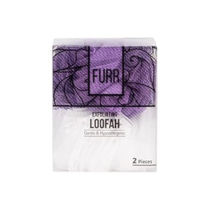 furr large bath loofah for high lather cleansing  gentle amp hypoallergenic  exfoliating loofah  pack of 2