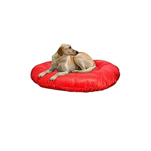 medium size dog bed and mat for medium size dog cat and puppies kitten red color ultra soft polyester fill for extra comfort machine washable