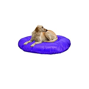 medium size dog bed and mat for medium size dog cat and puppies kitten blue color ultra soft polyester fill for extra comfort machine washable