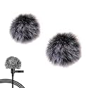 2 PCS Furry Windscreen Mic Covers for Lapel Microphones, 5mm & 10mm