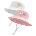 FURTALK Baby Sun Hat Toddler Bucket Hat Beach Smile Face UPF 50+