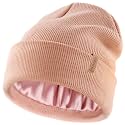 FURTALK Satin Lined Beanie for Women Men Knit Beanie Hat Acrylic Winter Hats Warm Slouchy Skull Cap