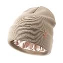FURTALK Satin Lined Beanie for Women Men Knit Beanie Hat Acrylic Winter Hats Warm Slouchy Skull Cap
