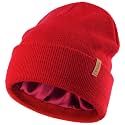 FURTALK Satin Lined Beanie for Women Men Knit Beanie Hat Acrylic Winter Hats Warm Slouchy Skull Cap