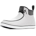 Furuian Deck Boots for Men Waterproof Rain Boots Durable Rubber Boots Comfortable Fishing Loafers Slip On Moc Toe Shoes Non Slip Boat Shoes for Fishing, Gardening, Daily, Working, Sailing