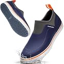 Furuian Deck Shoes Men's Short Rain Boots Waterproof Shoes Rubber Deck Boots Lightweight Fishing Rain Shoes Non-slip Fishing Boots for Gardening Outdoor Mud Walking