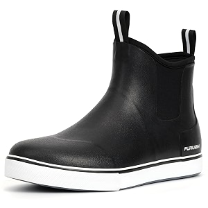 Furuian Mens Deck Boots Waterproof Ankle Rain