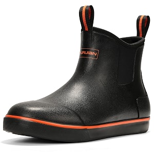 Furuian Mens Deck Boots Waterproof Ankle Rain