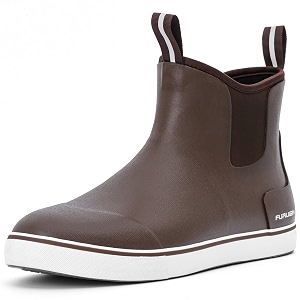 Furuian Mens Deck Boots Waterproof Ankle Rain