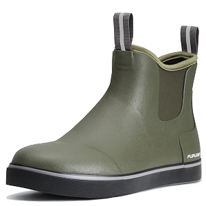 Furuian Mens Deck Boots Waterproof Ankle Rain