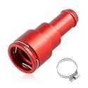 FUSCH Aluminum HVAC Heater Hose Connector Inlet/Outlet 3/4in Heater Tube x 5/8in Coolant Hose Compatible with Chevrolet Cadillac GMC Sierra Ford Lincoln Hummer H2 Replace# 15032062 15151875