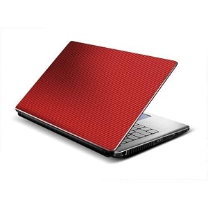 vinyl laptop skin  3d carbon design red - 12 x 15 inches free size