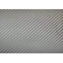 Vinyl Laptop Skin : 3D Carbon Design Silver - 12 x 15 Inches Free Size