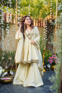 FUSIONCRAFT Embellished Anarkali Kurta Bottom Dupatta
