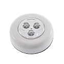 Futaba 3-LED Push Touch Lamp Mini Round Emergency Light with Stick Tape - White