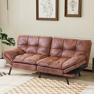 Futon Sofa Bed Convertible CouchMemory Foam Futon