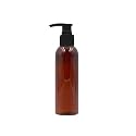 100 ml Amber Pet Pump Bottle for DIY Cosmetic- Sun Proof, Oxidize Safe, Use for Shampoos, Toners, Conditioner, Body Wash, Cough Syrup etc (Amber, Black Pump - Pack of 1)