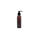 120 ml Amber Pet Pump Bottle for DIY Cosmetic- Sun Proof, Oxidize Safe, Use for Shampoos, Toners, Conditioner, Body Wash, Cough Syrup etc (Amber, Black Pump - Pack of 1)