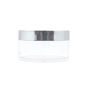50g acrylic transparent jars with royal silver lid refillable containers for personal care beauty products medicine storage household use amp multi-purpose - pack of 3