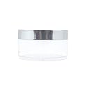 50g Acrylic Transparent Jars with Royal Silver Lid, Refillable Containers for Personal Care, Beauty Products, Medicine Storage, Household Use &amp; Multi-Purpose - Pack of 3