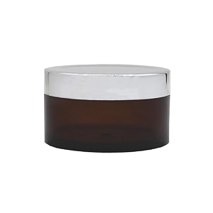 acrylic amber jar with royal silver lid for personal care medicine keeping household use beauty products amp multi purpose 50 gm - pack of 5