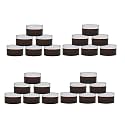 Acrylic Amber Jar with Royal Silver Lid for Personal Care, Medicine Keeping, Household use, Beauty Products &amp; Multi Purpose 50 gm - Pack of 24