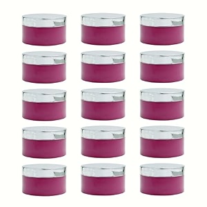 acrylic pink jar with royal silver lid for personal care medicine keeping household use beauty products amp multi purpose 50 gm - pack of 15