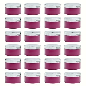 acrylic pink jar with royal silver lid for personal care medicine keeping household use beauty products amp multi purpose 50 gm - pack of 24