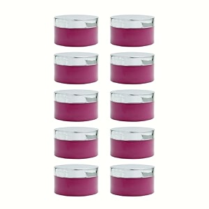acrylic pink jar with royal silver lid for personal care medicine keeping household use beauty products amp multi purpose 50 gm - pack of 10