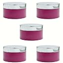 Acrylic Pink Jar with Royal Silver Lid for Personal Care, Medicine Keeping, Household use, Beauty Products &amp; Multi Purpose 50 gm - Pack of 5
