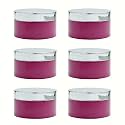 Acrylic Pink Jar with Royal Silver Lid for Personal Care, Medicine Keeping, Household use, Beauty Products &amp; Multi Purpose 50 gm - Pack of 6