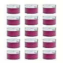Acrylic Pink Jar with Royal Silver Lid for Personal Care, Medicine Keeping, Household use, Beauty Products &amp; Multi Purpose 50 gm - Pack of 15