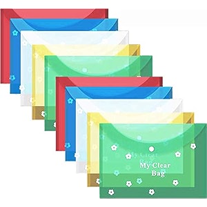 future x my clear bag pack of 24 fine a4 document file bag transparent envelope folder container for papers stationery for school office projects 24