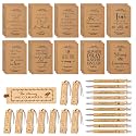 Fuutreo 90 Pcs Christian Bulk Bible Verse Notebook Pen Bookmark Church