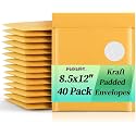 Fuxury Kraft Bubble Mailers 8.5x12 Inch 40 Pack Padded Envelopes #2