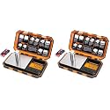 Fuzion Digital Pocket Scale, 500g x 0.01g Gram Scale, Mini Scale 6 Units Jewelry Scale with LCD Display, Tare Function for Food, Jewelry, Coin, Coffee (Pack of 2)