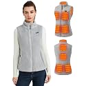 Fuzzy Heated Vest for Women with 16000mAh 7.4V Battery Pack Included, Sherpa Heated Vest Women, Fleece Heating Vests Cycling