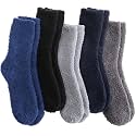 Fuzzy Socks Warm Fluffy Winter Cozy Thick Plush Slipper Sleep Comfy Crew Socks for Women &amp; Men 5 Pairs