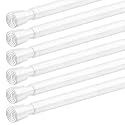 FVONZON Tension Curtain Rod White Spring Tension Curtain Rods 26-39 inch 6Pack Adjustable Spring Rods Extendable Tension Rod For Closet, Window, Kitchen,Bookshelf,Bathroom