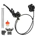 FVRITO Left Hydraulic Brake Master Cylinder Caliper Assembly for 50cc 70cc 90cc 110cc 125cc Taotao Coolster ATV Vitacci Peace SunL Roketa Kazuma Baja NST Icebear Mini Bike Chinese Quad 4 Wheeler Parts